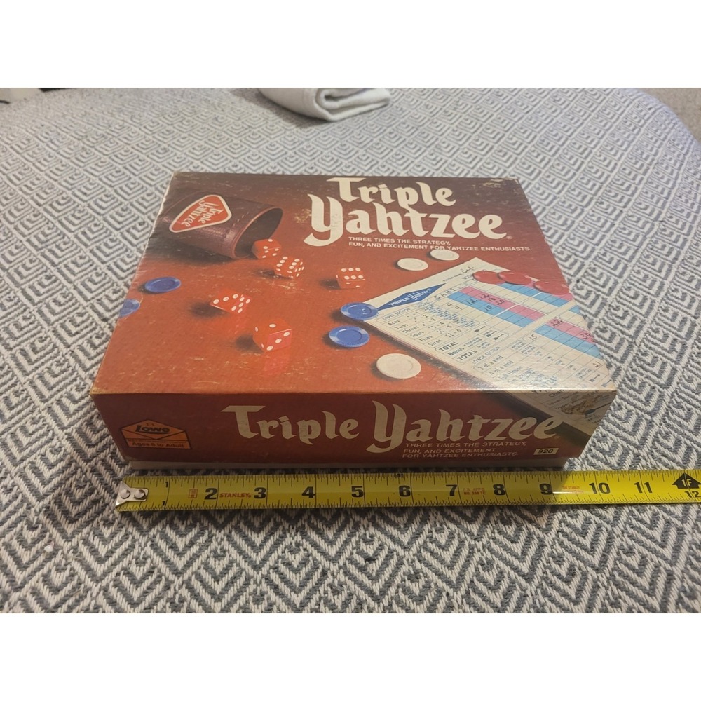 Vintage Triple Yahtzee Dice Game- Appears Complete- See Pictures